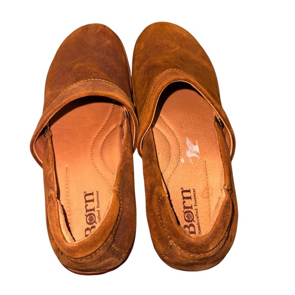 Born Bailie Clog Closed Brown Leather Suede WOMENS US 8 / EU 39‎ PRE-OWNED BROWN - Picture 8 of 16
